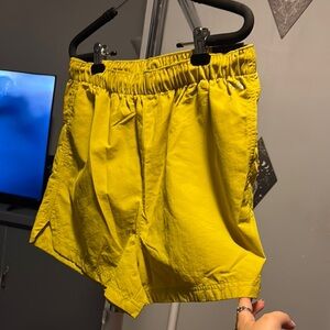 DSG Yellow Athletic Shorts with Elastic Waistband